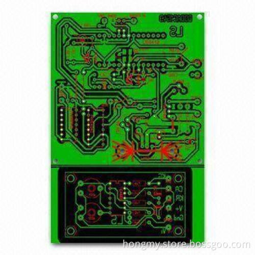 Single-layered Green Solder Mask Bare PCB with 1.6mm Finished Board Thickness/FR-4 Base Material